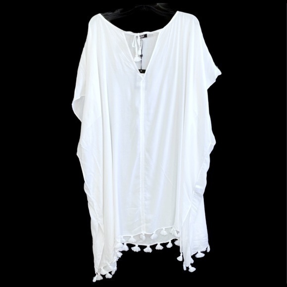 Dkny Women's swim Cover-up White L/XL - Picture 4 of 7